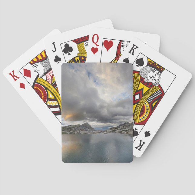 Sunset at Middle Nydiver Lake - Sierra Playing Cards (Back)