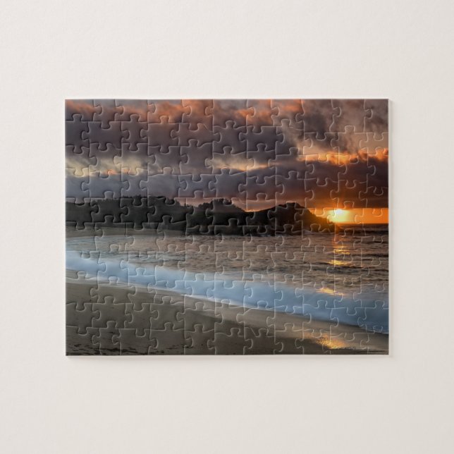 Sunset at Monastery Beach, Carmel, California, Jigsaw Puzzle (Horizontal)