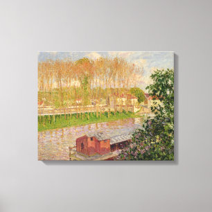 Sunset at Moret-sur-Loing, 1901 Canvas Print