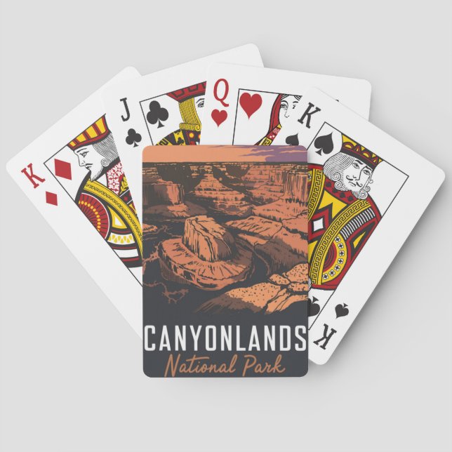 Sunset at National Park Canyonlands Playing Cards (Back)