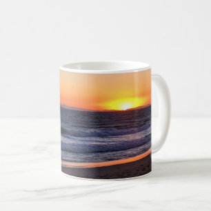 Sunset at Newport Beach, California Coffee Mug