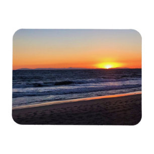 Sunset at Newport Beach, California Magnet