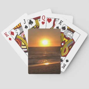 Sunset at Newport Beach, California Playing Cards