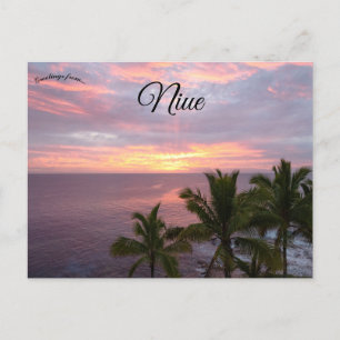 Sunset at Niue Postcard