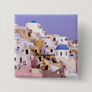Sunset at Oil, Santorini 2 Inch Square Button