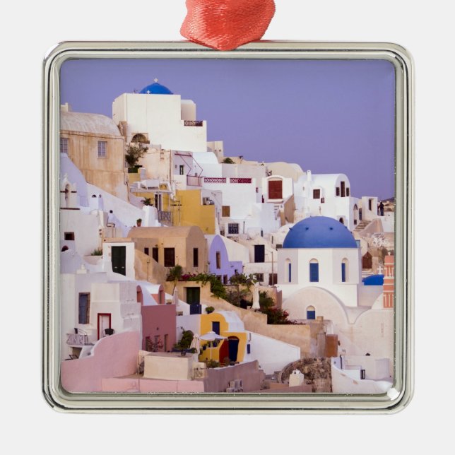 Sunset at Oil, Santorini 2 Metal Ornament (Front)