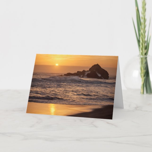 Sunset At Pfeiffer Beach Card (Front)