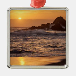 Sunset At Pfeiffer Beach Metal Ornament