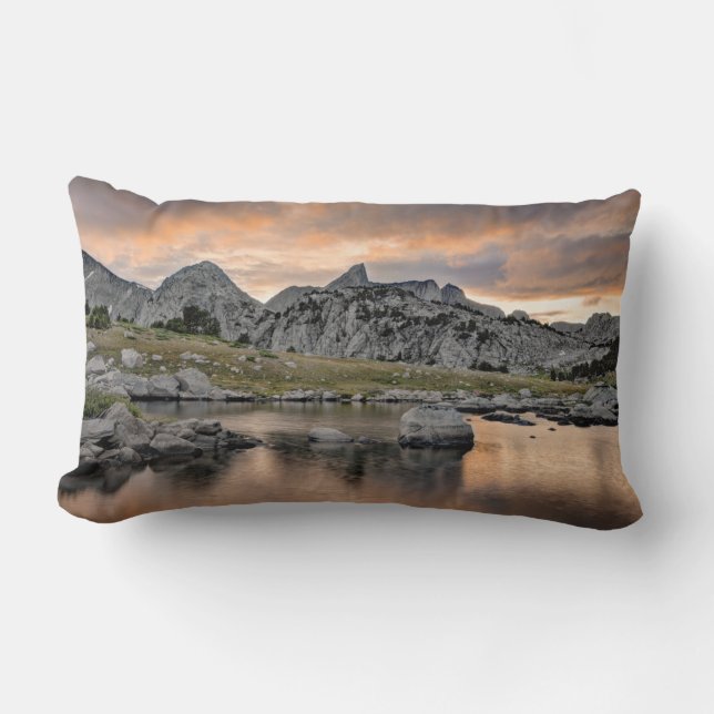 Sunset at Pyramid Lake Lumbar Pillow (Front)