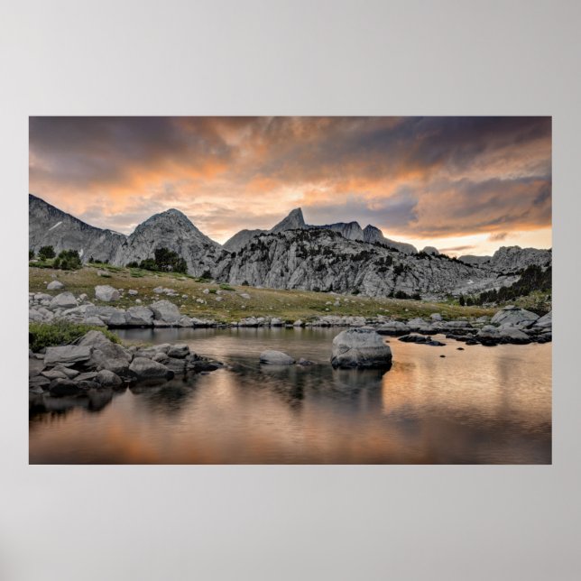Sunset at Pyramid Lake Poster (Front)