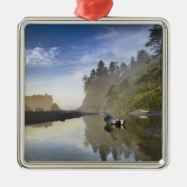 Sunset at Ruby Beach, Olympic National Park, Metal Ornament (Front)