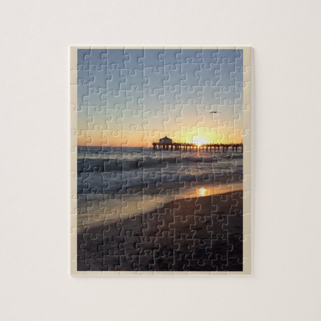 Sunset at Santa Monica pier Jigsaw Puzzle (Vertical)