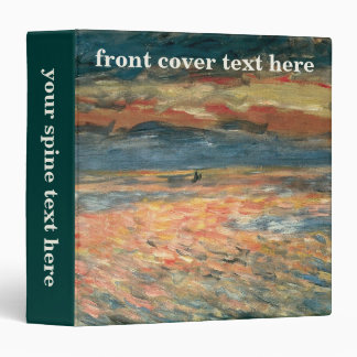 Sunset at Sea by Pierre Renoir, Vintage Fine Art Binder