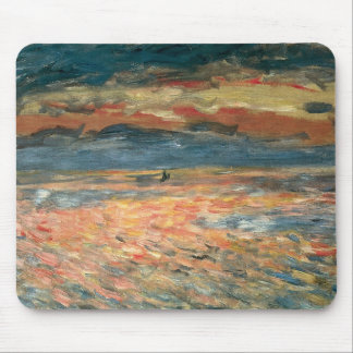 Sunset at Sea by Pierre Renoir, Vintage Fine Art Mouse Pad