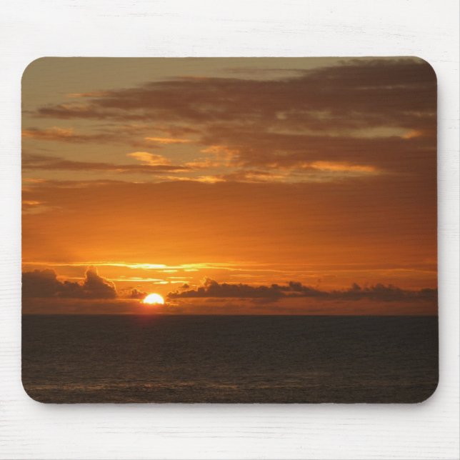 Sunset at Sea I Tropical Colourful Seascape Mouse Pad (Front)