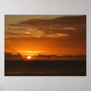 Sunset at Sea I Tropical Colourful Seascape Poster