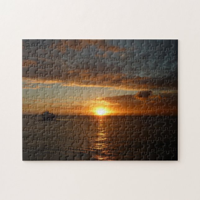 Sunset at Sea II Tropical Seascape Jigsaw Puzzle (Horizontal)