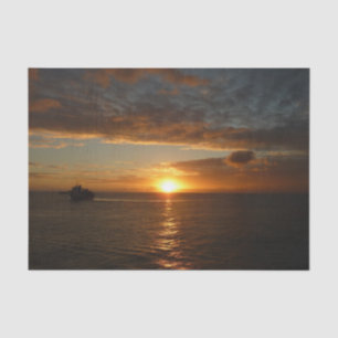 Sunset at Sea II Tropical Seascape Tissue Paper