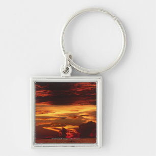 Sunset at sea keychain
