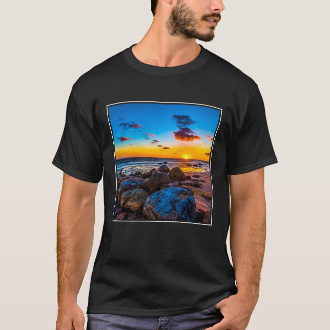 Sunset At Sea T-Shirt (Front)