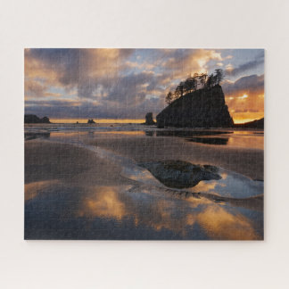 Sunset at Second Beach in Olympic National Park Jigsaw Puzzle