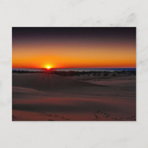 Sunset at Silver Lake State Park, Michigan Postcard