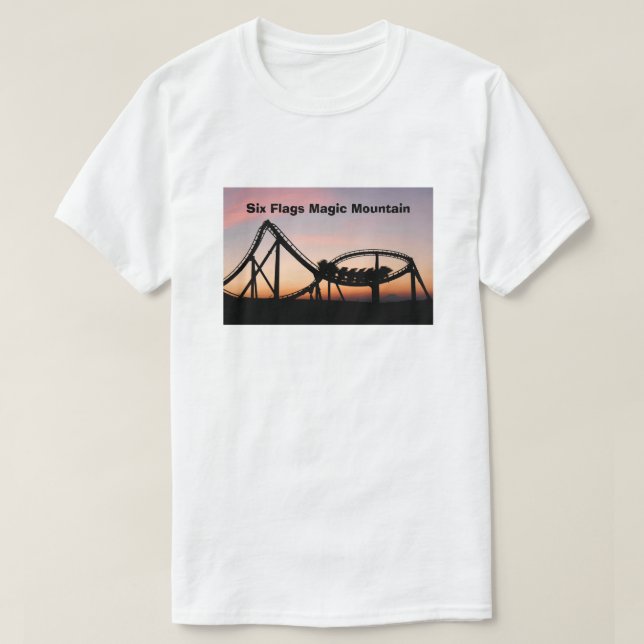 Sunset at Six Flags Magic Mountain T-Shirt (Design Front)