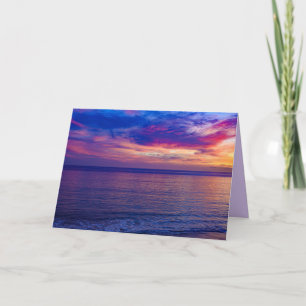 sunset at the beach 2 greeting card