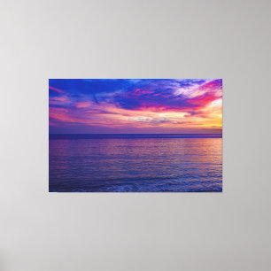 sunset at the beach 2 wrapped canvas