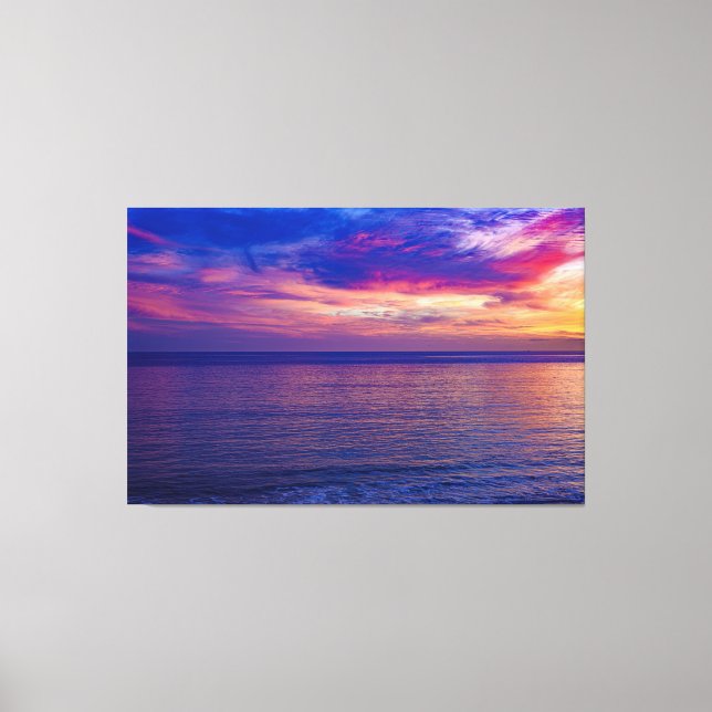 sunset at the beach 2 wrapped canvas (Front)