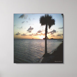 Sunset At The Beach Canvas Print