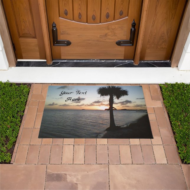 Sunset At The Beach Doormat (Outdoor)