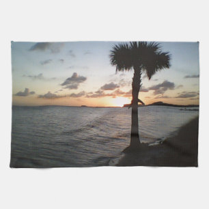 Sunset At The Beach Kitchen Towel