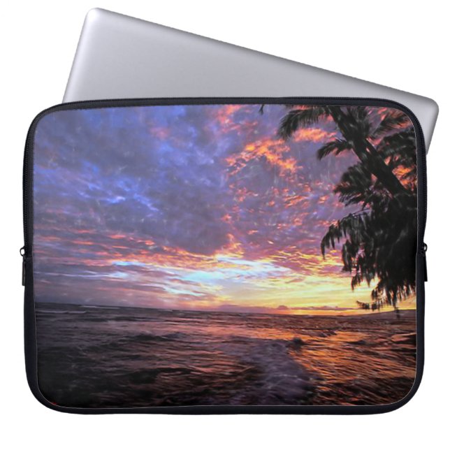 Sunset at the Beach Laptop Sleeve (Front)