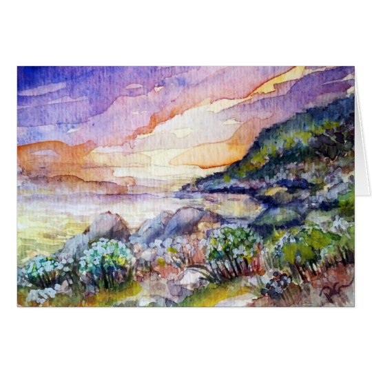 Sunset at the Beach notecard