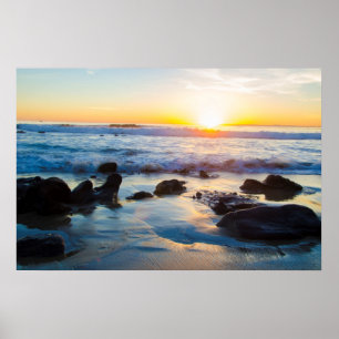 Sunset at the Beach Poster