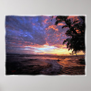 Sunset at the Beach...Poster and Print. Poster