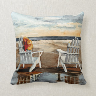 Sunset at the Beach Throw Pillow
