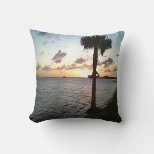 Sunset At The Beach Throw Pillow