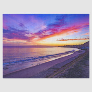 sunset at the beach tissue paper