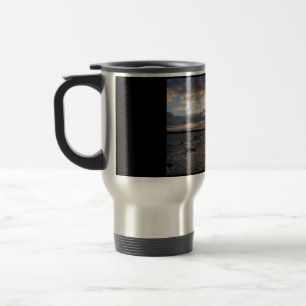 Sunset at the beach travel mug