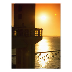 Sunset at the Lacerda Elevator in Salvador Photo Print