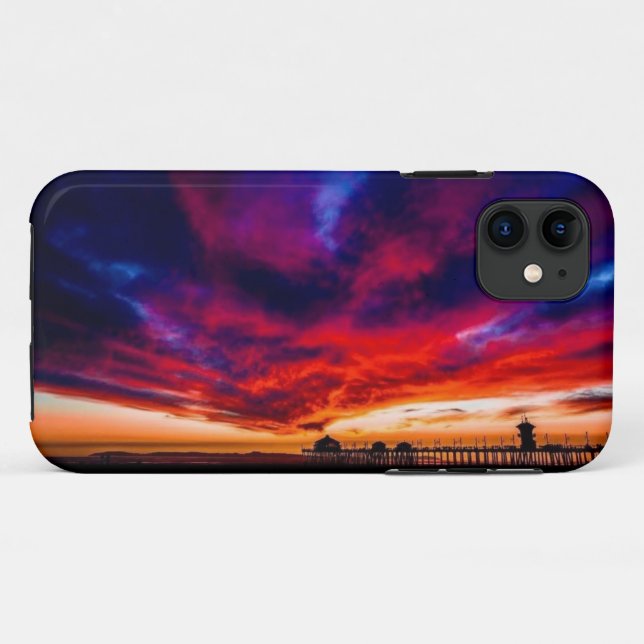 Sunset at the Pier, Huntington Beach, CA Case-Mate iPhone Case (Back (Horizontal))