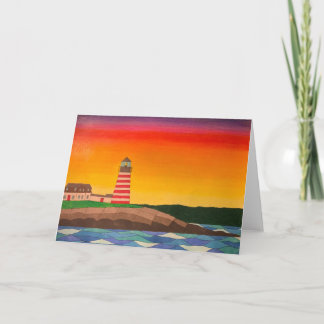 Sunset At The Seashore Folded Greeting Card