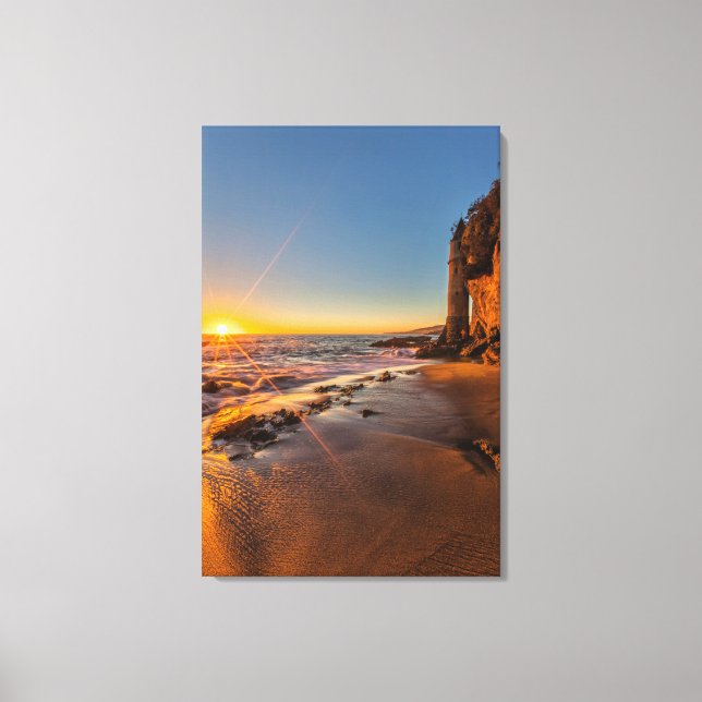 Sunset at Victoria Beach 2 Canvas Print (Front)
