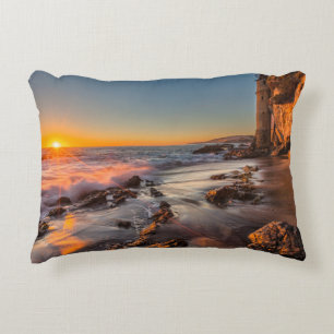 Sunset at Victoria Beach Decorative Pillow