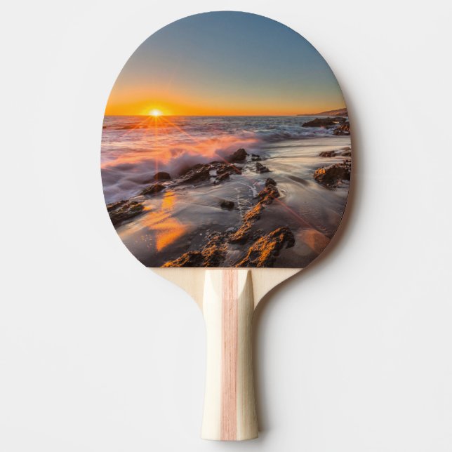 Sunset at Victoria Beach Ping Pong Paddle (Front)