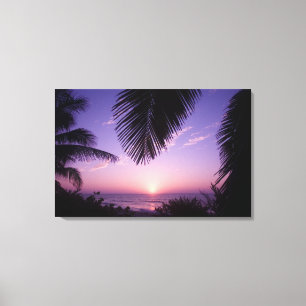 Sunset at West End, Cayman Brac, Cayman Islands, Canvas Print