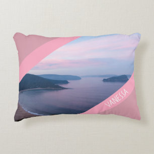 Sunset Australia Pearl Beach, Pink Womens Accent Pillow
