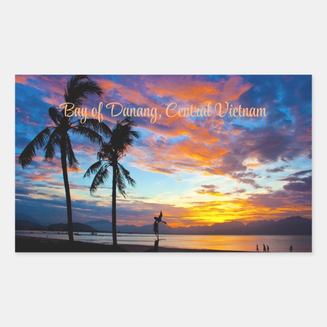 Sunset, Bay of Danang, Central Vietnam, Sticker (Front)